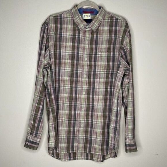 NWOT Tommy Bahama Striped 100% Cotton Long Sleeve Button Up Shirt Men Size L - Picture 8 of 9